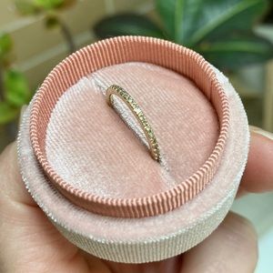 Diamond half eternity band ring